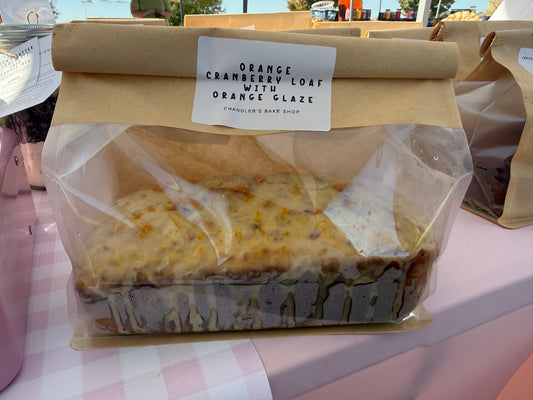 Orange Cranberry Loaf with Orange Glaze